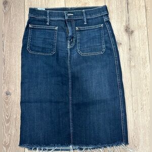 Mother pencil denim skirt